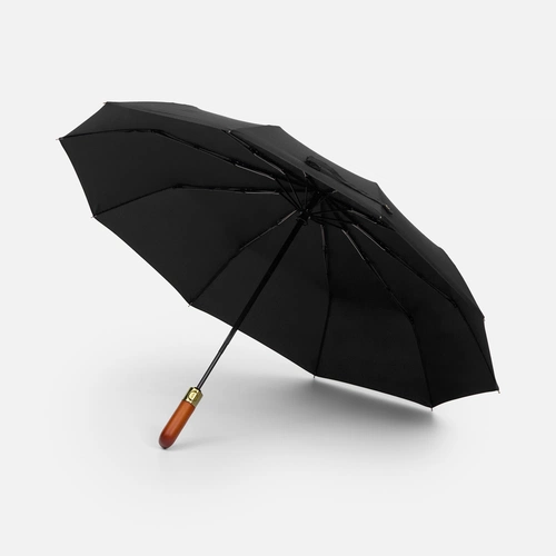 Зонт складной Cloudburst в подарочной упаковке, черный Зонт складной Cloudburst в подарочной упаковке, черный