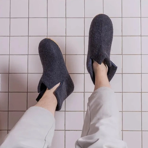 Домашние валенки Wild, темно-синие (клякса) Домашние валенки Wild, темно-синие (клякса)