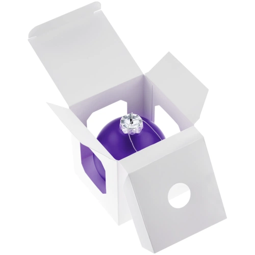 Елочный шар Finery Matt, 8 см, матовый фиолетовый Елочный шар Finery Matt, 8 см, матовый фиолетовый