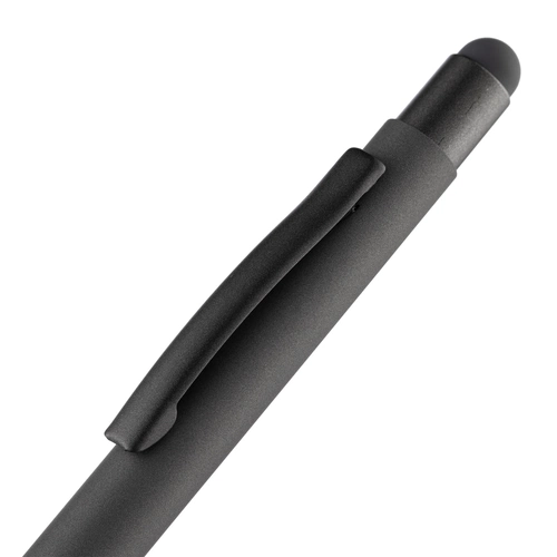 Ручка шариковая Digit Soft Touch со стилусом, черная Ручка шариковая Digit Soft Touch со стилусом, черная