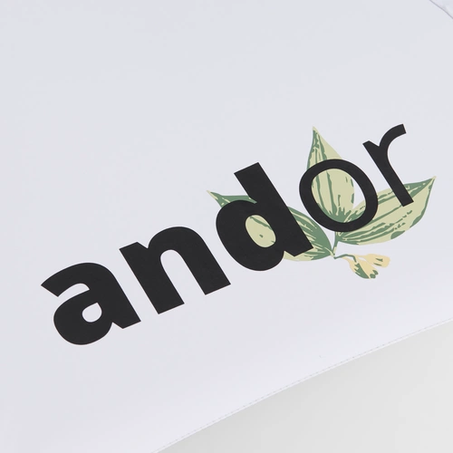 Зонт-трость Standard, белый с серебристым внутри с нанесением