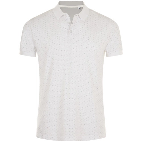 Рубашка поло мужская Brandy Men, белая с темно-синим Рубашка поло мужская Brandy Men, белая с темно-синим