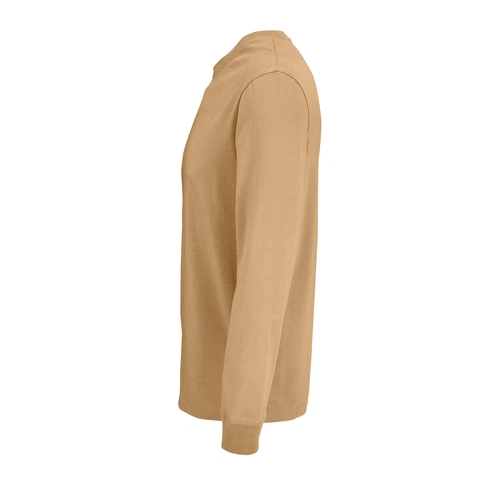 Футболка унисекс с длинным рукавом Pioneer LSL, бежевая Футболка унисекс с длинным рукавом Pioneer LSL, бежевая