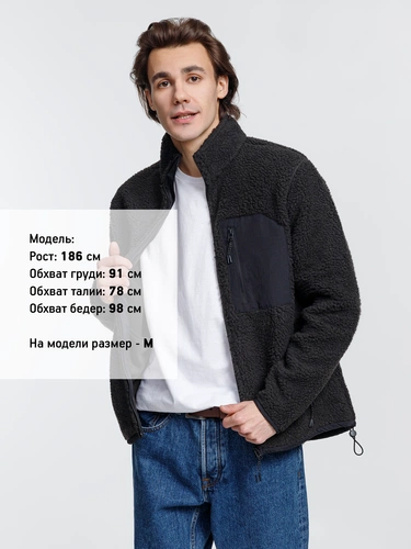 Куртка унисекс Fury, темно-серая (графит) Куртка унисекс Fury, темно-серая (графит)