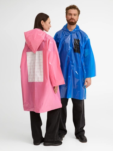 Дождевик-плащ BrightWay с печатью в один цвет на заказ Дождевик-плащ BrightWay с печатью в один цвет на заказ