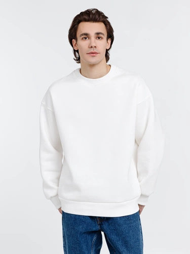 Свитшот оверсайз унисекс True Self, молочно-белый Свитшот оверсайз унисекс True Self, молочно-белый