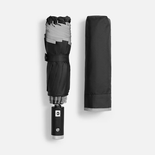 Зонт обратного сложения Norsken с фонариком, черный Зонт обратного сложения Norsken с фонариком, черный