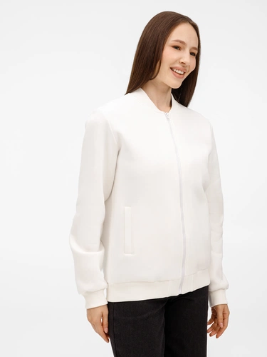 Бомбер унисекс Estado, молочно-белый Бомбер унисекс Estado, молочно-белый