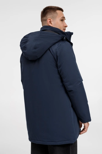 Куртка-парка унисекс Sfera, темно-синяя Куртка-парка унисекс Sfera, темно-синяя