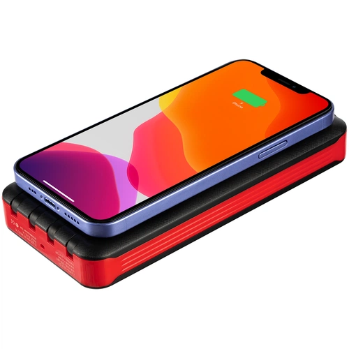 Аккумулятор с беспроводной зарядкой Holiday Maker Wireless, 10000 мАч, красный Аккумулятор с беспроводной зарядкой Holiday Maker Wireless, 10000 мАч, красный