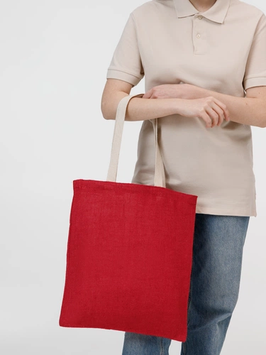 Холщовая сумка на плечо Juhu, красная Холщовая сумка на плечо Juhu, красная
