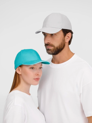 Бейсболка Buffalo, бирюзовая с белым Бейсболка Buffalo, бирюзовая с белым