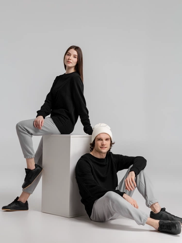 Свитшот унисекс BNC Inspire (Organic), черный Свитшот унисекс BNC Inspire (Organic), черный