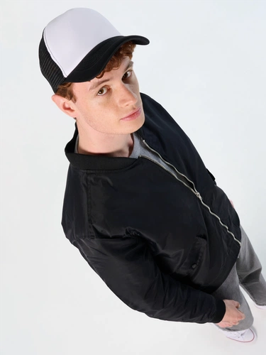 Бейсболка Bubble, черная с белым Бейсболка Bubble, черная с белым