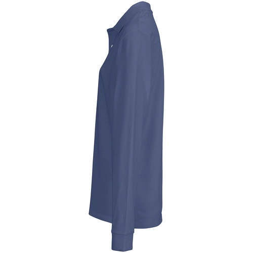 Рубашка поло унисекс с длинным рукавом Pacific LSL, синяя (джинс) Рубашка поло унисекс с длинным рукавом Pacific LSL, синяя (джинс)