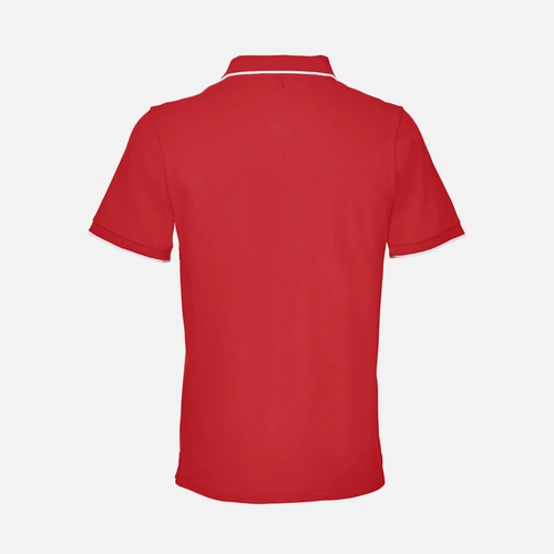 Рубашка поло унисекс Palermo, красная с белым Рубашка поло унисекс Palermo, красная с белым