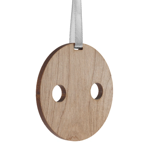 Деревянная подвеска Carving, в форме пуговицы Санты Деревянная подвеска Carving, в форме пуговицы Санты