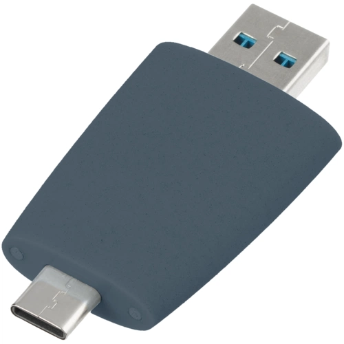Флешка Pebble Type-C, USB 3.0, серо-синяя, 32 Гб Флешка Pebble Type-C, USB 3.0, серо-синяя, 32 Гб