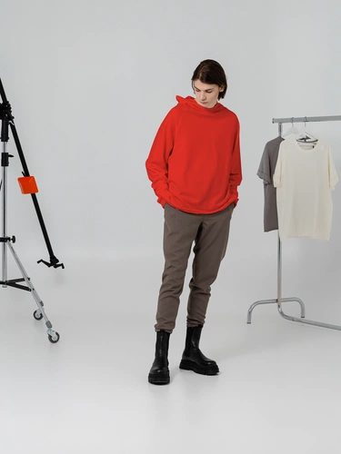 Худи унисекс Vozduh 1.0, красное Худи унисекс Vozduh 1.0, красное