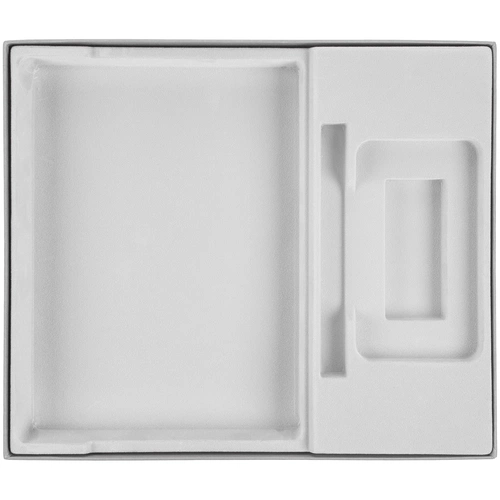 Коробка Overlap под ежедневник, аккумулятор и ручку, ver.2, серая Коробка Overlap под ежедневник, аккумулятор и ручку, ver.2, серая