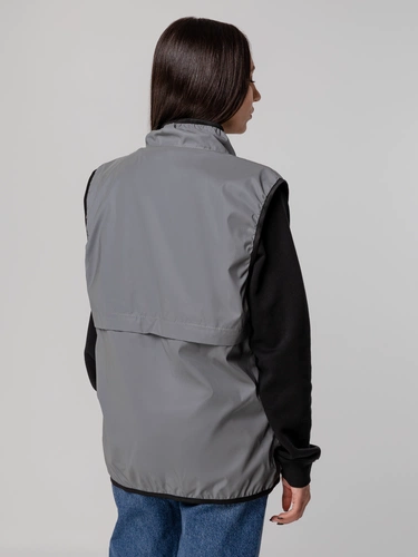 Жилет двусторонний Manifest из светоотражающей ткани, серый Жилет двусторонний Manifest из светоотражающей ткани, серый