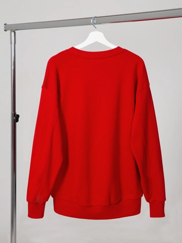 Свитшот унисекс Kosmos 2.0, красный Свитшот унисекс Kosmos 2.0, красный