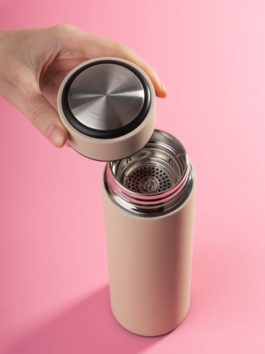 Термос с ситечком Percola, бежевый Термос с ситечком Percola, бежевый