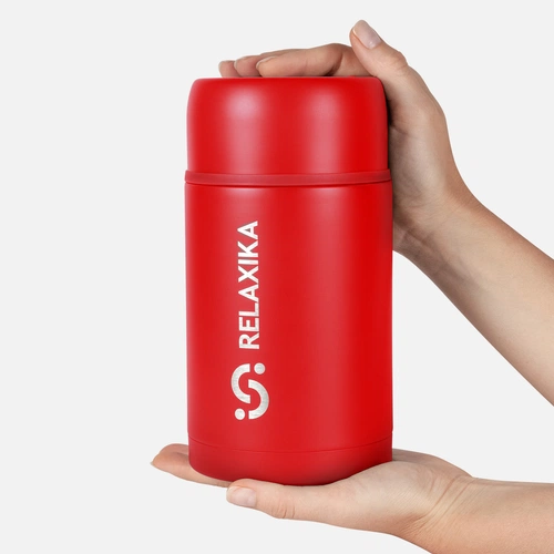 Термос для еды Relaxika 1000, красный Термос для еды Relaxika 1000, красный
