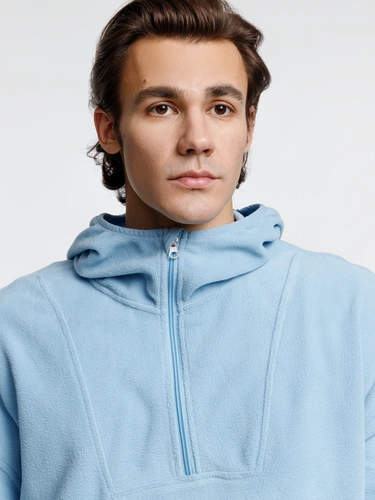 Анорак флисовый унисекс Fliska, голубой Анорак флисовый унисекс Fliska, голубой