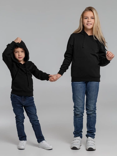 Худи детское Kirenga Kids 2.0, черное Худи детское Kirenga Kids 2.0, черное