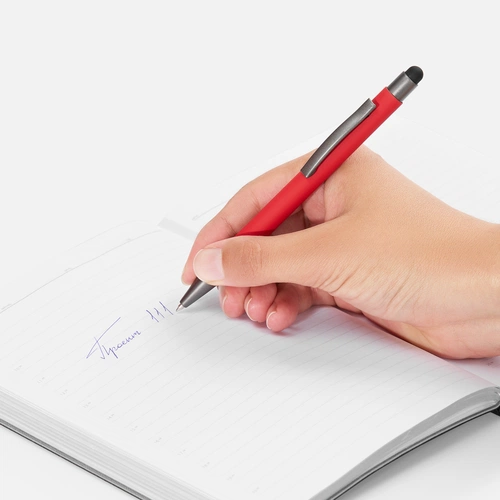 Ручка шариковая Atento Soft Touch со стилусом, красная Ручка шариковая Atento Soft Touch со стилусом, красная