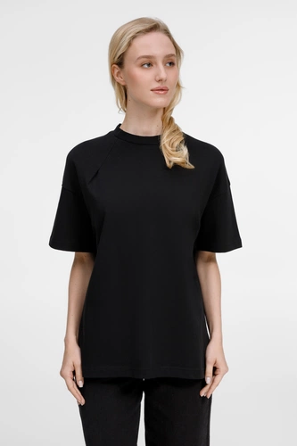 Футболка оверсайз унисекс Sinkopa, черная Футболка оверсайз унисекс Sinkopa, черная