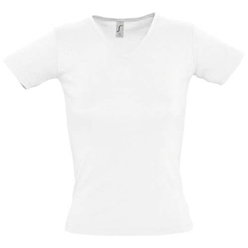 Футболка женская Lady 220 с V-образным вырезом, белая Футболка женская Lady 220 с V-образным вырезом, белая