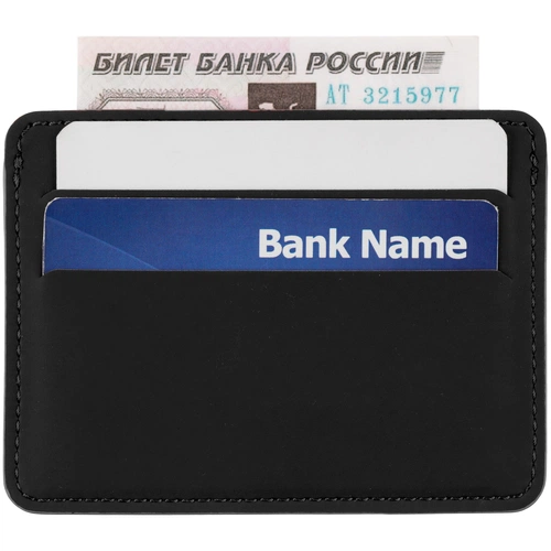 Чехол для карточек Shall Simple, черный Чехол для карточек Shall Simple, черный