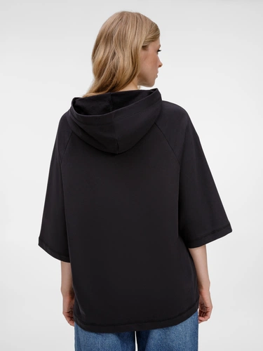 Футболка оверсайз унисекс с капюшоном Neofit, черная Футболка оверсайз унисекс с капюшоном Neofit, черная