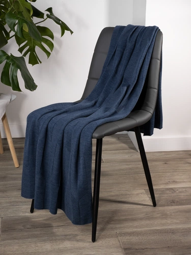 Плед Rombus, синий меланж (джинс) Плед Rombus, синий меланж (джинс)