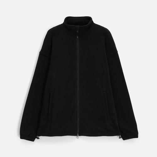 Куртка флисовая унисекс Nebo, черная Куртка флисовая унисекс Nebo, черная