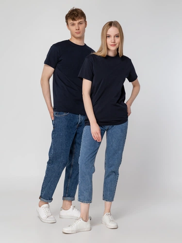 Футболка унисекс T-Bolka 160, темно-синяя Футболка унисекс T-Bolka 160, темно-синяя