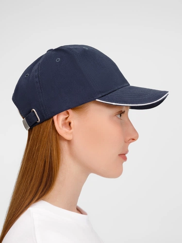 Бейсболка Buffalo, темно-синяя с белым Бейсболка Buffalo, темно-синяя с белым