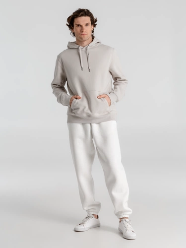 Толстовка с капюшоном унисекс King, дымчато-серая Толстовка с капюшоном унисекс King, дымчато-серая