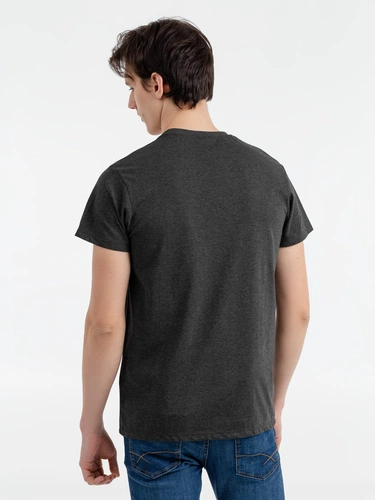 Футболка мужская Regent Fit 150, черный меланж Футболка мужская Regent Fit 150, черный меланж