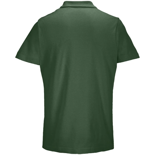Рубашка поло унисекс Pulse, темно-зеленая Рубашка поло унисекс Pulse, темно-зеленая