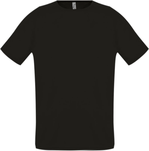 Футболка унисекс Sporty 140, черная Футболка унисекс Sporty 140, черная