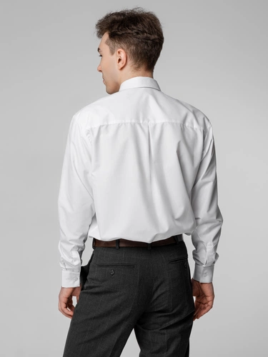 Рубашка мужская с длинным рукавом Collar, белая Рубашка мужская с длинным рукавом Collar, белая