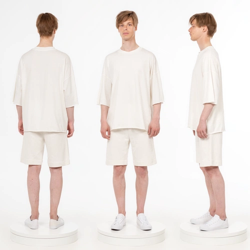 Футболка унисекс оверсайз T1, молочно-белая Футболка унисекс оверсайз T1, молочно-белая