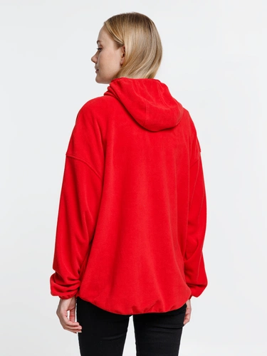 Анорак флисовый унисекс Fliska, красный Анорак флисовый унисекс Fliska, красный