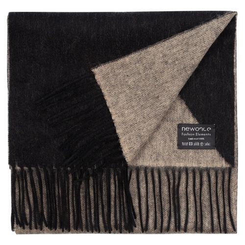 Шарф Charming, черный с бежевым Шарф Charming, черный с бежевым