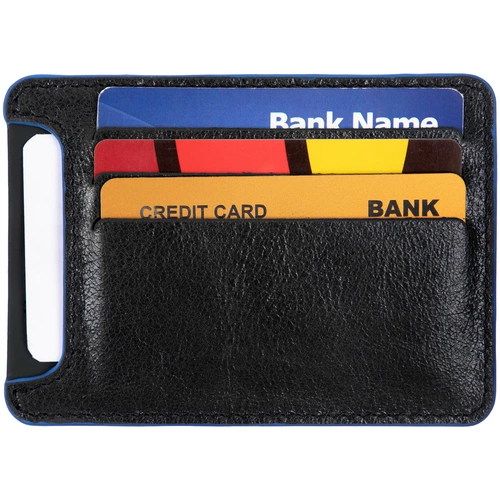 Чехол для карточек Arrival, черный с синим Чехол для карточек Arrival, черный с синим