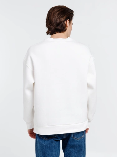 Свитшот оверсайз унисекс True Self, молочно-белый Свитшот оверсайз унисекс True Self, молочно-белый