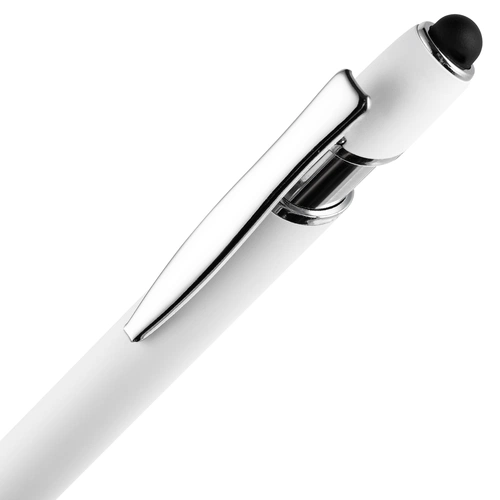 Ручка шариковая Pointer Soft Touch со стилусом, белая Ручка шариковая Pointer Soft Touch со стилусом, белая